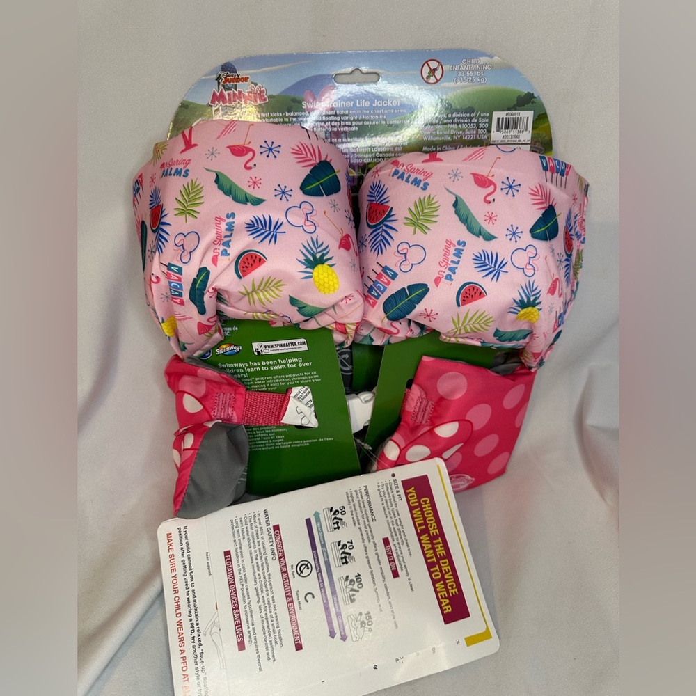 Sumer bundle- SwimWays Minnie Mouse Life Jacket & 2 pack sunsquad beach towels - Picture 7 of 7